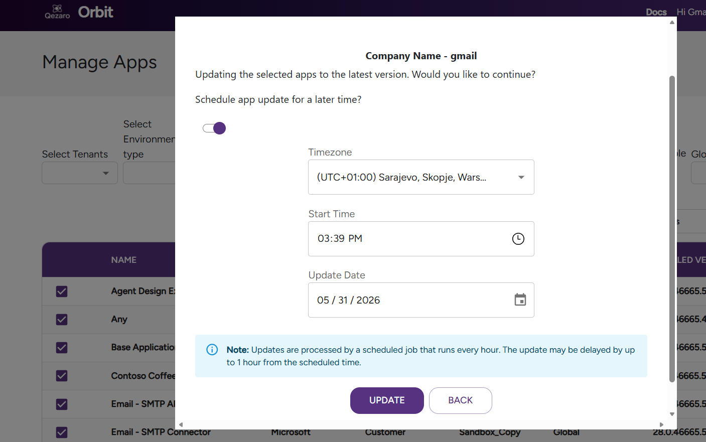 Bulk app update
