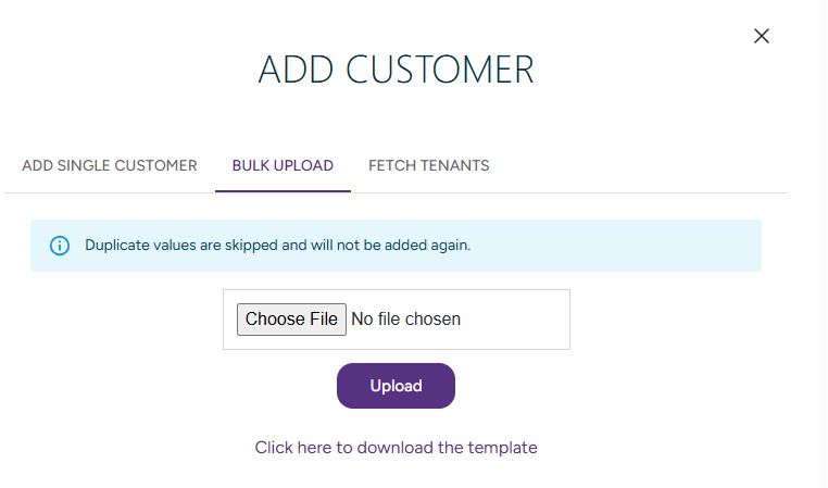 Bulk upload