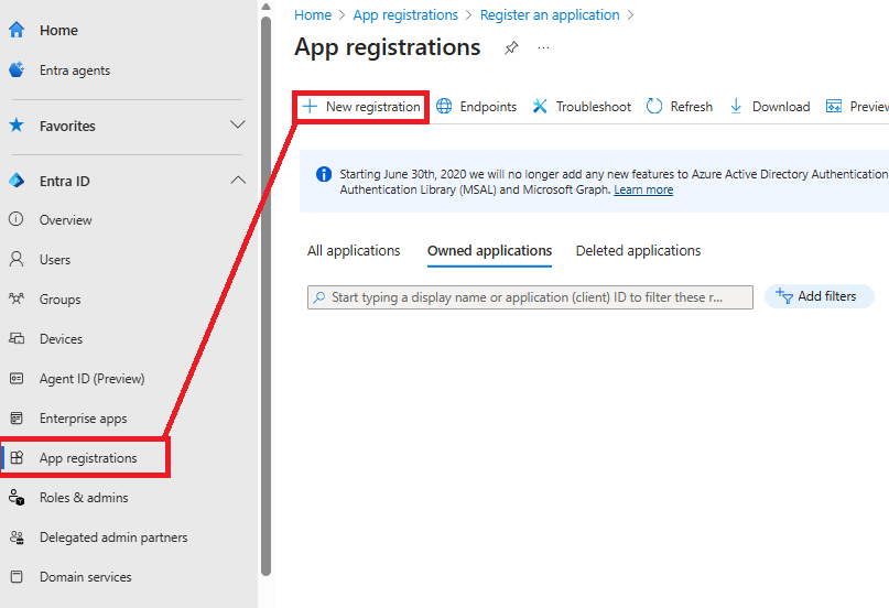 App registrations